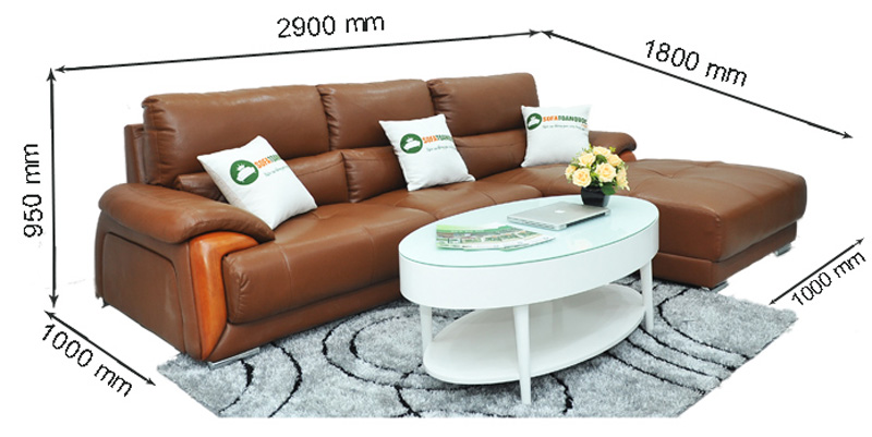 kích thước sofa tham khảo